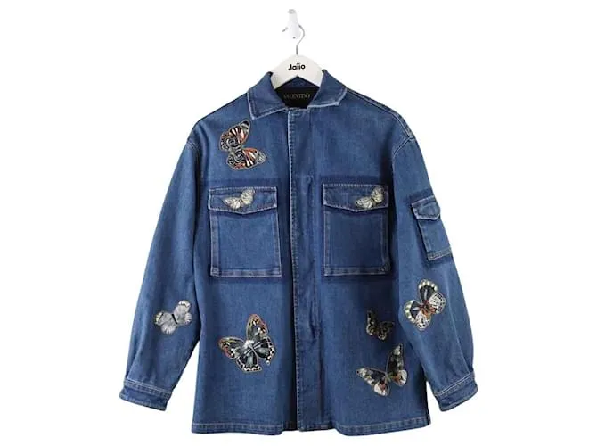 Valentino Giacca di cotone Blu