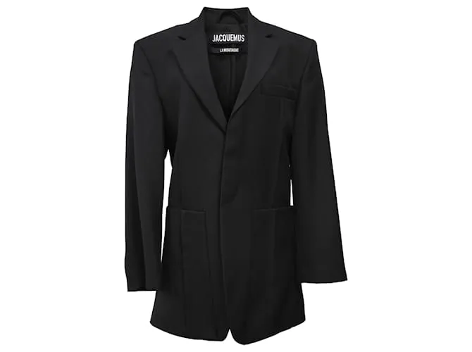 Blazer in lana nera La Montagne D'Homme di Jacquemus Nero