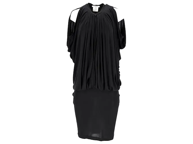 Abito al ginocchio con spalle scoperte Givenchy in viscosa nera Nero