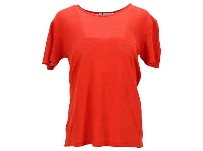 T-shirt T di Alexander Wang in cotone rosso