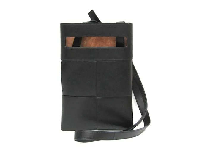 Borsa a Spalla Maxi Intrecciato in Pelle Bottega Veneta Nero