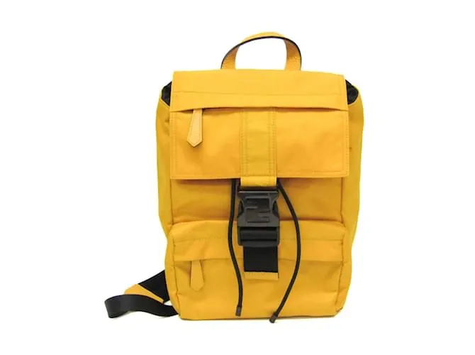 Zaino/Borsa a Tracolla in Nylon Fendi Fendines 7VZ067 Giallo