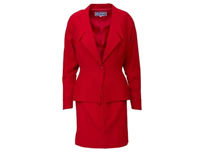 Set giacca e gonna vintage Thierry Mugler Rosso