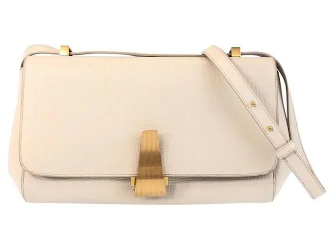 Borsa a Spalla in Pelle Bottega Veneta Angle Marrone Beige