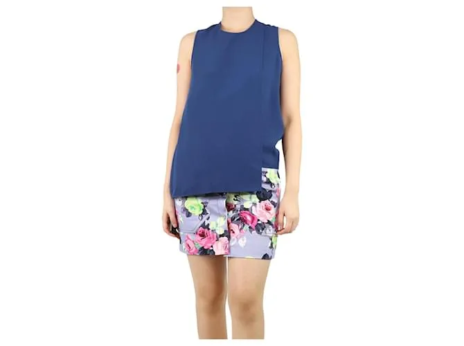 Acne Top blu senza maniche - taglia UK 8