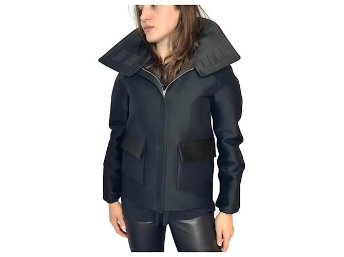 Céline Giacca con cappuccio Pre-Autunno 2014 di Phoebe Philo Nero