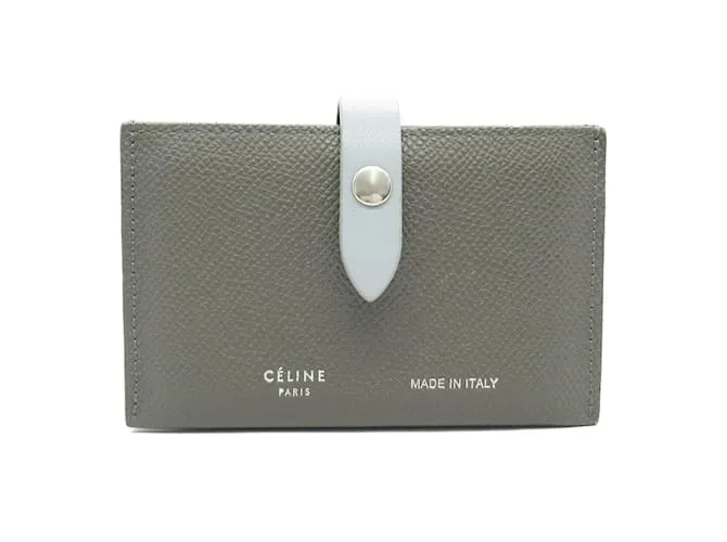 Céline Porta biglietti da visita in pelle Celine Marrone Grigio antracite