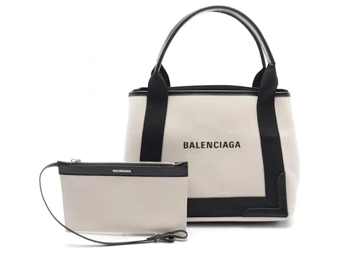 Borsa tote navy Balenciaga Nero Crudo