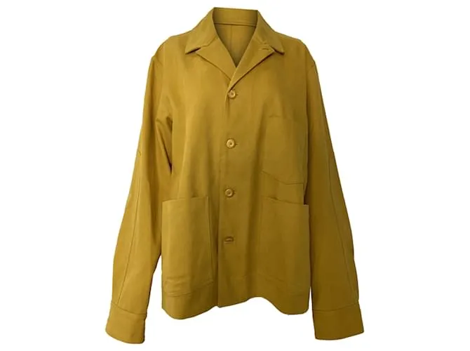 Giacca da lavoro Media di Acne Studios in cotone giallo