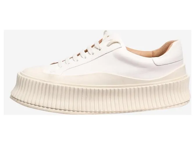 Jil Sander Sneakers bianchi con piattaforma - taglia EU 37 Bianco