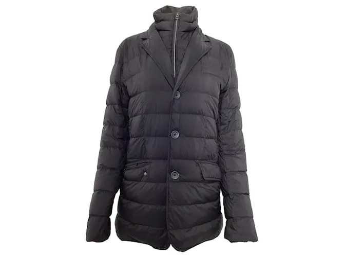 Blazer in piuma Herno Legend con bavaglino rimovibile in poliamide nera Nero