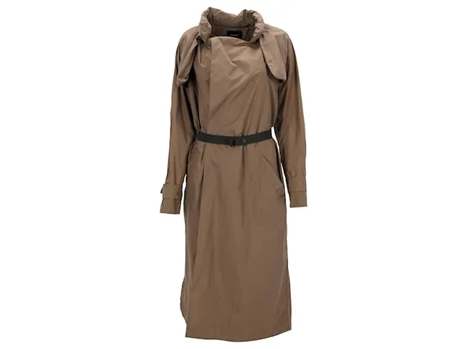 Cappotto trench midi con cintura Isabel Marant in nylon marrone Rosso