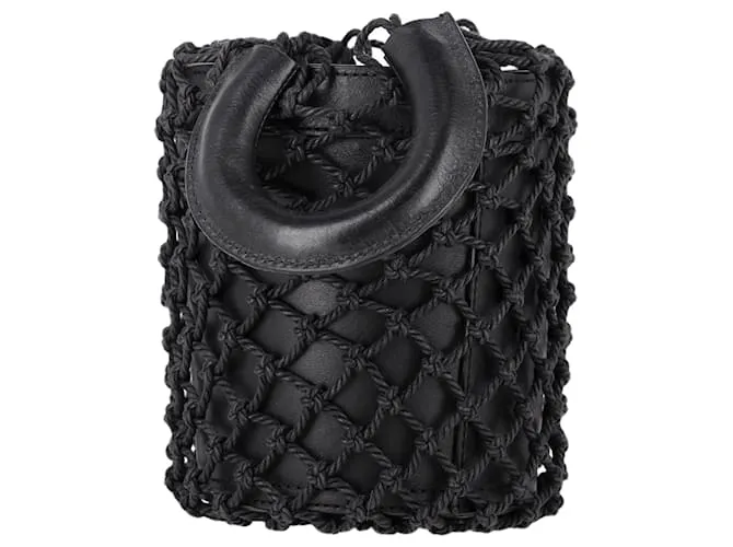 Borsa a secchiello Net Moreau di Staud in pelle nera Nero