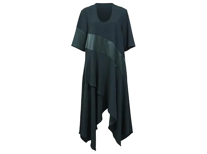 Abito midi asimmetrico Kenzo in poliestere verde