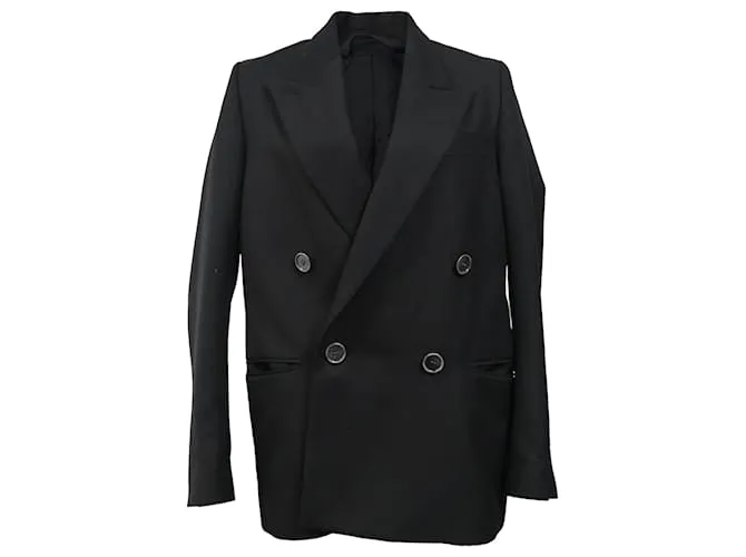 Giacca classica doppiopetto Acne Studios in poliestere nero