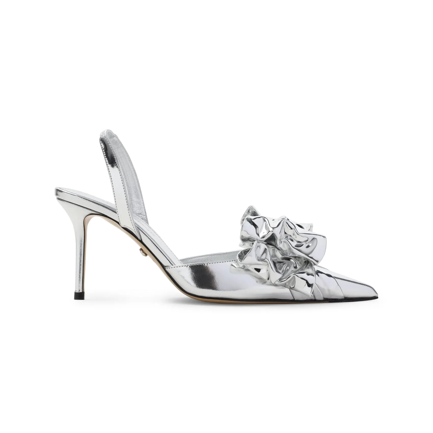 Silver Leather Le Cadeau Silver Wrapped Leather Pumps