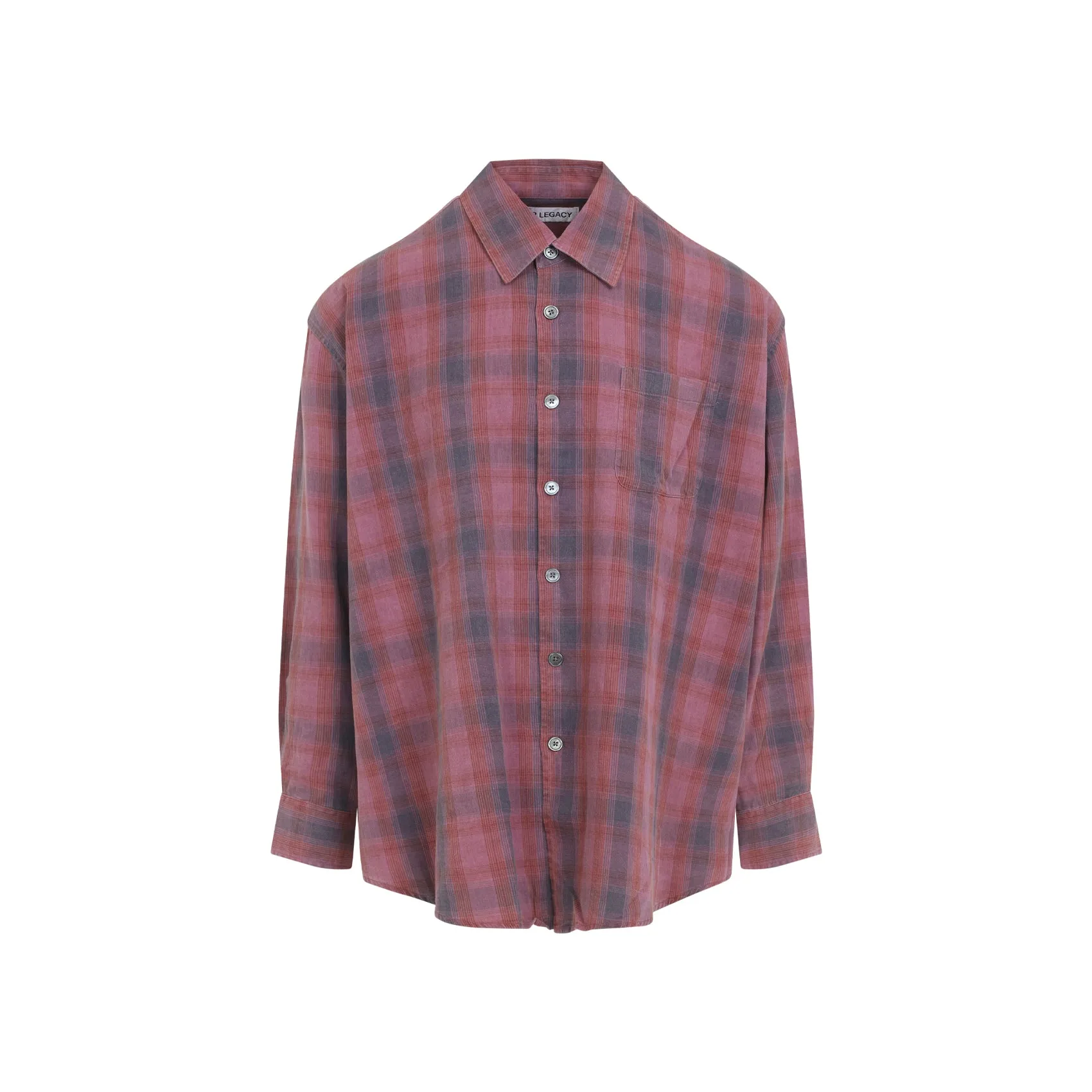 Idaho Flannel Check Red Cotton Borrowed Shirt