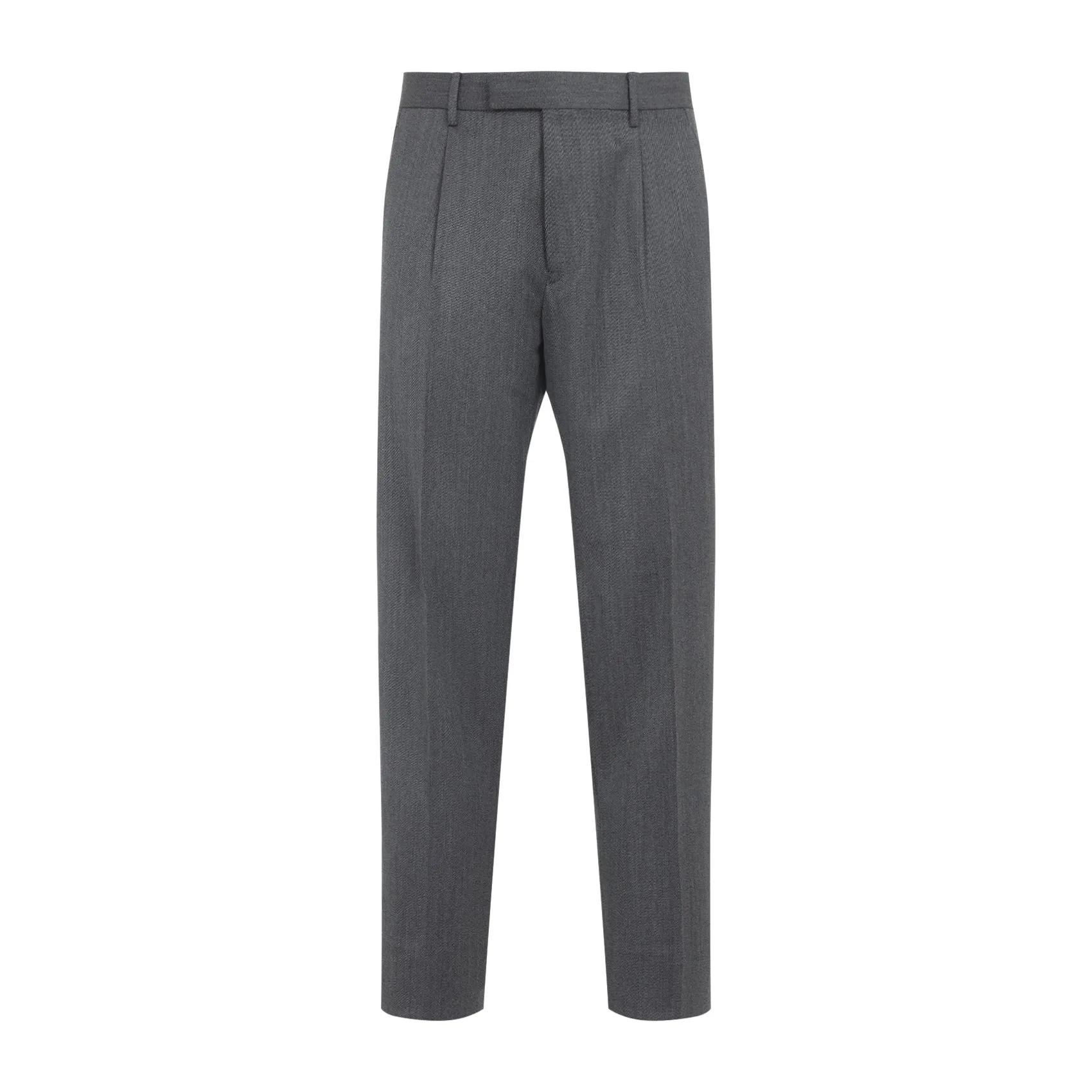Dark Grey Pure Wool Pants
