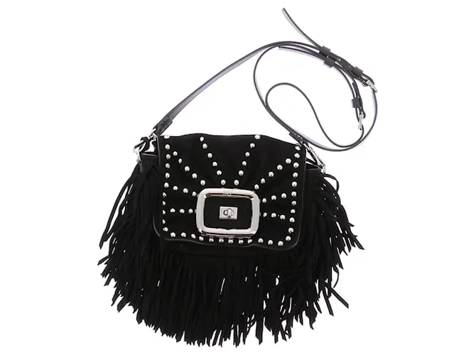 ROGER VIVIER Borse T. Camoscio Nero