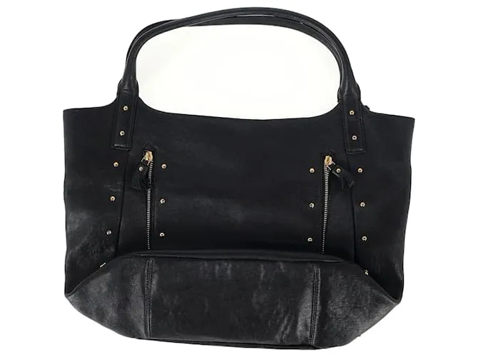 Borsa Vere Shopper Studded Anya Hindmarch in pelle nera Nero