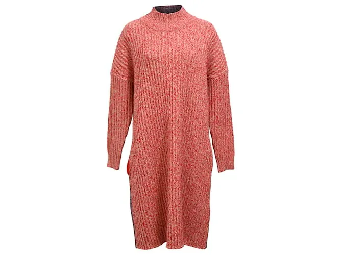 Abito midi in lana multicolore lavorato a maglia Jil Sander