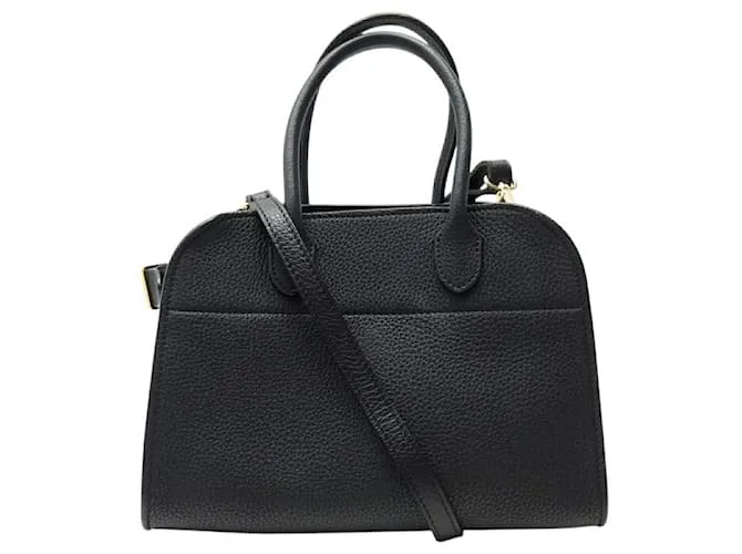BORSA A MANO THE ROW SOFT MARGAUX 10 W1190L133BLPL IN PELLE NERA CON TRACOLLA Nero
