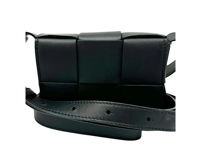 Borsa a Spalla Intrecciato Candy Cassette di Bottega Veneta Nero