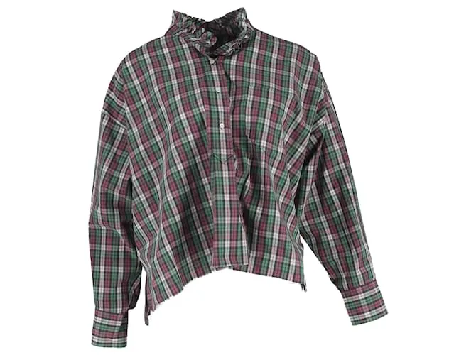 Camicia a righe con colletto arricciato Isabel Marant Étoile in cotone multicolore
