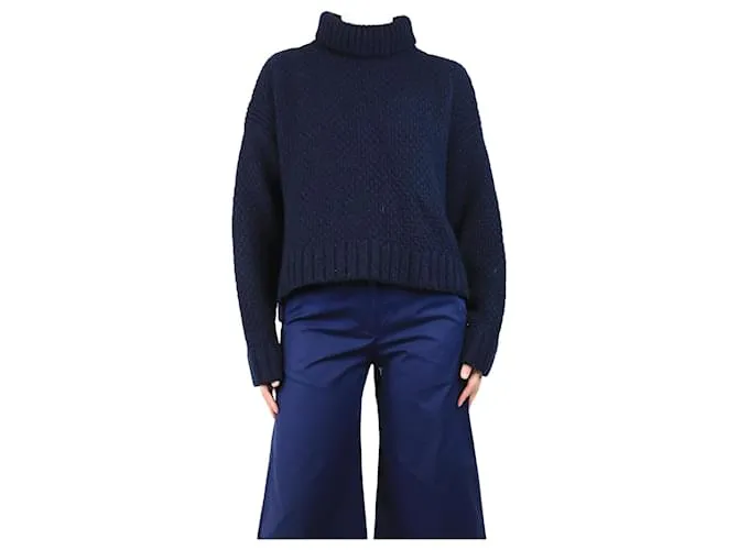 Céline Maglione a collo alto blu navy - taglia S