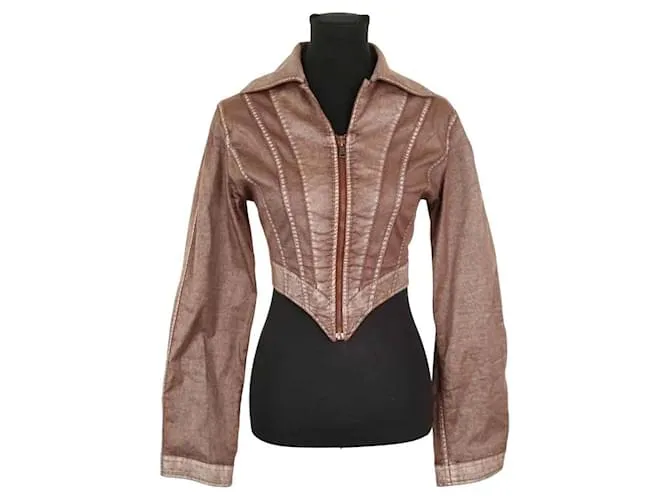 Jean Paul Gaultier Giacca di cotone Marrone