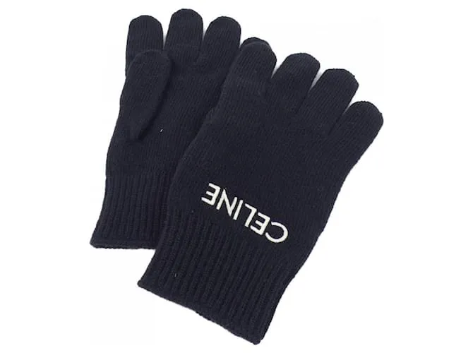 Céline Guanti caldi Celine Black Nero