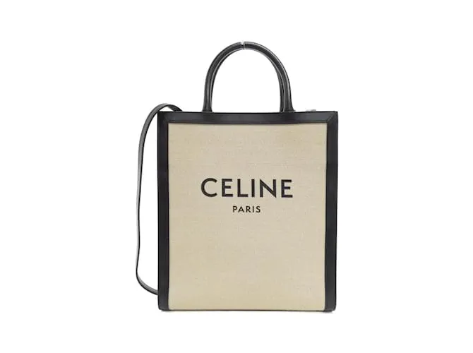 Céline Borsa a mano cabas verticale piccola Celine Nero Crudo