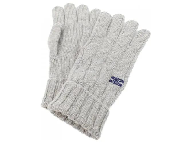 Céline Guanti caldi in cashmere Celine Gray Marrone