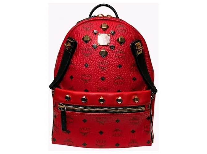 Zaino MCM Dual Stark MMK 6AVE80 RU001 Visetos Rosso