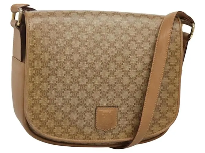 Céline Borsa a spalla in tela Macadam beige Auth BA971