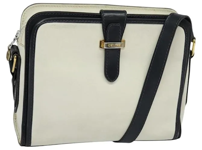 Céline Borsa a spalla CELINE in pelle bianca Auth BA829 Bianco