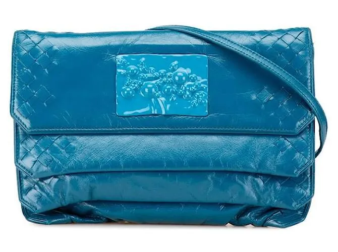 Borsa a spalla in pelle Bottega Veneta Blu