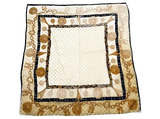 Céline Tessuto monogramma vintage Celine giallo