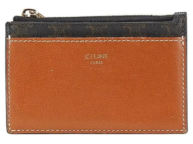 Céline Portafoglio Celine Macadam in pelle PVC Nero