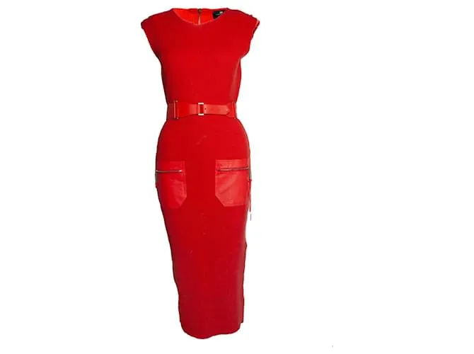 Elisabetta Franchi, Abito in maglia arancione Rosso