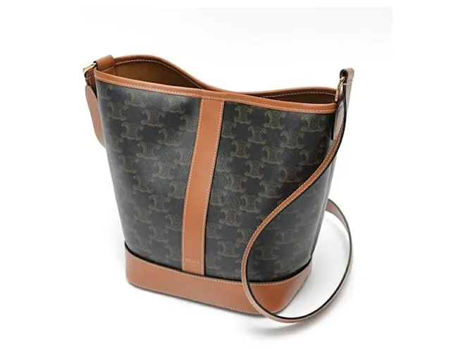 Céline Borsa a secchiello piccola in tela Triomphe di Celine