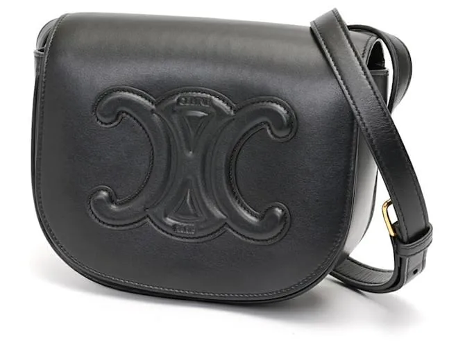 Céline Borsa a Spalla in Pelle Triomphe di Celine Folco Nero