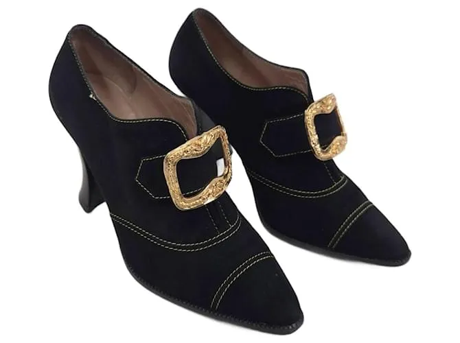 Christian Lacroix scarpe vintage con tacco Nero