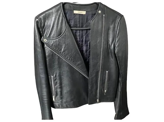 Céline Giacca perfecto in pelle Celine Nero
