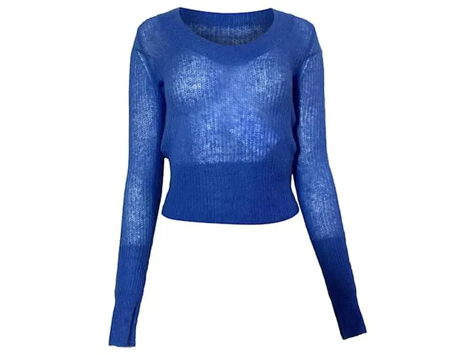 Top in lana blu La Maille Dao di Jacquemus