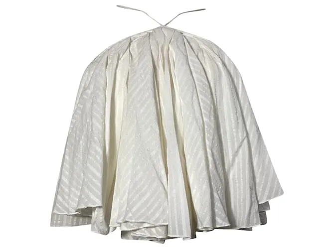 Top Halter Striato Belluno Jacquemus in Cotone Bianco Crudo