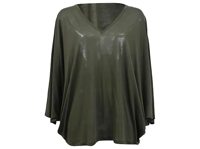 Top V-neck Emilio Pucci in viscosa verde Verde oliva