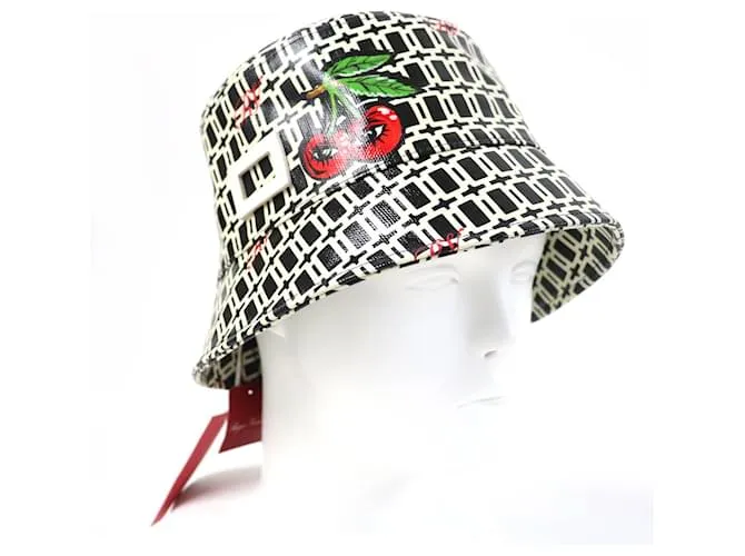 Cappello bucket Cherry's Wink Roger Vivier Nero Avorio