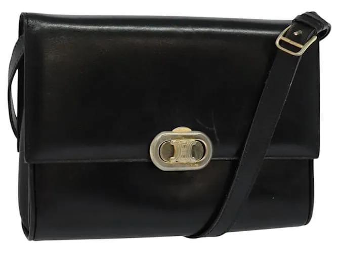 Céline Borsa a spalla in pelle nera Auth BD1219 Nero