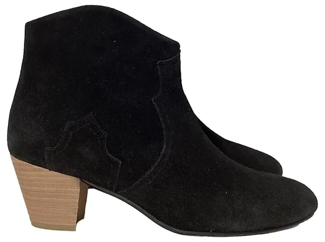 Stivaletti Dicker Isabel Marant in suede nero
